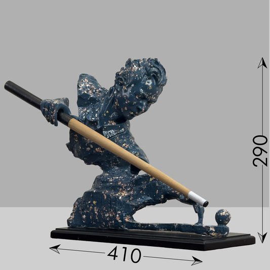 The Cue Master Sculpture – Art in Motion