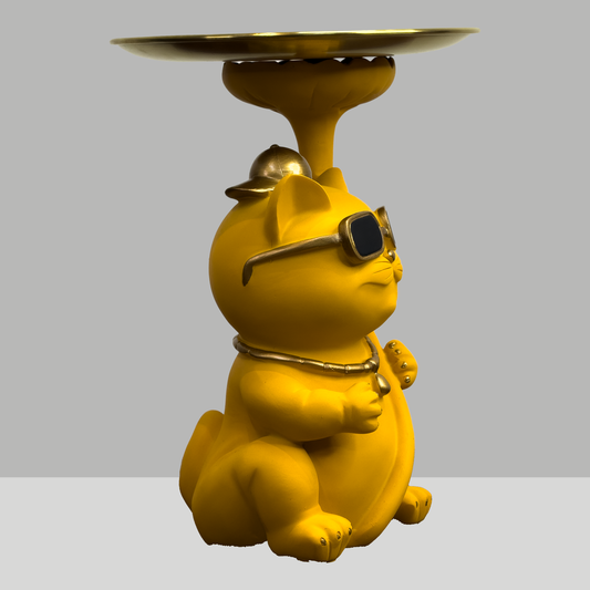 Golden Cool Cat Tray – Luxe Accent Edition
