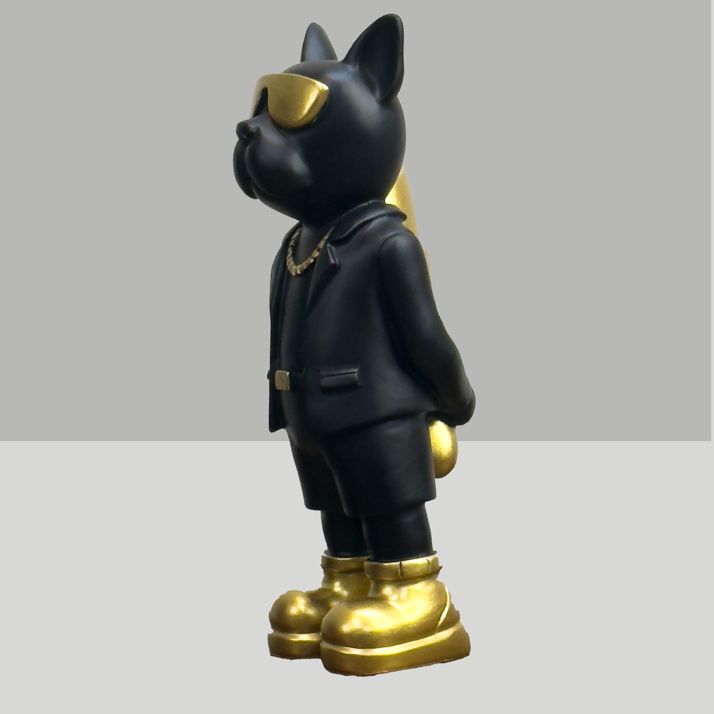 The Regal Bulldog Figurine – Noir & Gold Edition