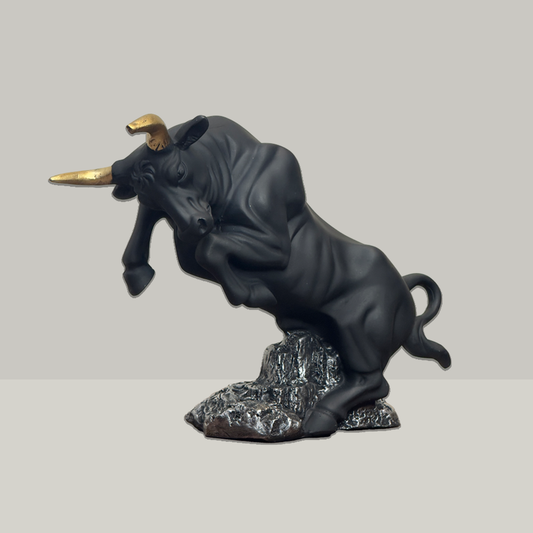 Majestic Charging Bull – Symbol of Power & Prosperity