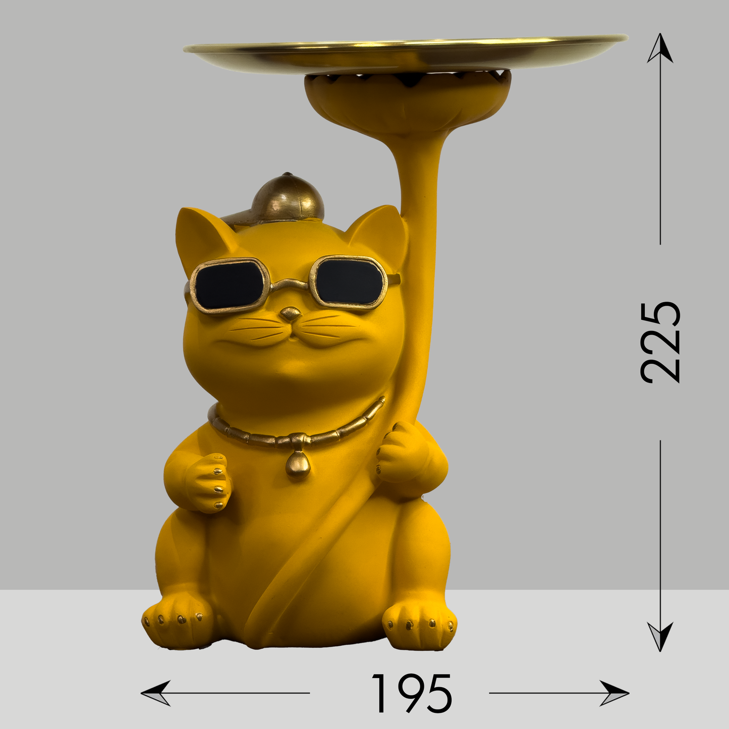 Golden Cool Cat Tray – Luxe Accent Edition