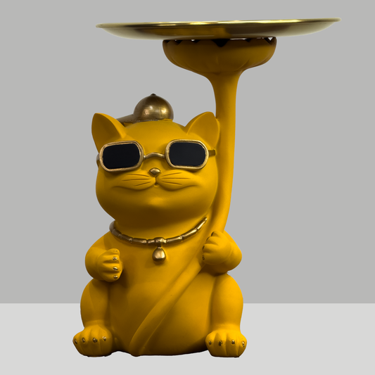 Golden Cool Cat Tray – Luxe Accent Edition