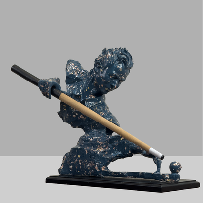 The Cue Master Sculpture – Art in Motion